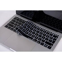 Apple Uyumlu MacBook Pro Klavye Koruyucu 13Inc A1708 12Inc A1534 Türkçe Baskı Şeffaf
