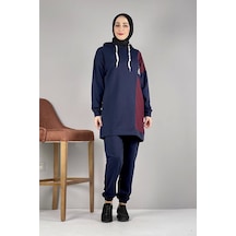 Moda Çizgi Tesettür Takım Lacivert