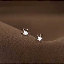 Flybuy Kadın Küpe 1036 Ayar Gümüş Kaplama Platin Takı Küçük Boy Gümüş 112 Küçük Boy Gümüş