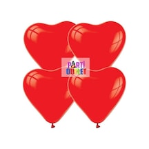 Kırmızı Kalpli Balon - 10 Lu
