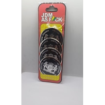 Tuningpazar Junction Produce Jant Göbeği Arması Yapışkanlı 60mm Aluminyum Siyah 4lü Set