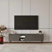 Roma 175 Cm Tv Ünitesi 100% Mdf Metal Ayak Gri
