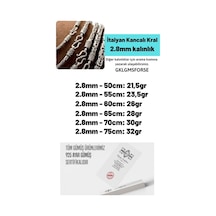 2.8mm Italyan Kancalı Kral Model 925 Ayar Gümüş Erkek Kolye Zincir 240079804
