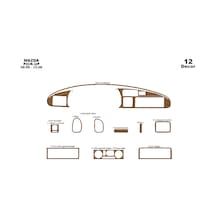 Mazda Pick Up Torpido Kaplama 1999-2006 12 Parça Açık Meşe