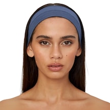 Saç Bandı Pamuk Kadın Bandana Spor Kafa Bandı Headband İndigo