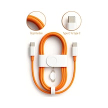 Type-c To Type-c 60w Şarj Kablosu Ve Data Kablosu 1 Metre Turuncu Standart