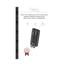 Özel Seri Aksesuar Enerji Kaynağı Kablolu Model Powerbank Trm-1015 Siyah 10000mah Çok Renkli