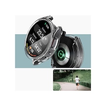 Samsung Galaxy Watch 6 İle Uyumlu 40mm Tam Kapatan Çerceve 40mm Önü Kapalı Tasarım Silikon Kılıf Çerçeve Darbe Ve Çiziklere Karşı Koruma Siyah Çok Renkli