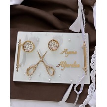 Bonding Gold Beyaz Söz Tepsisi Siyah Siyah