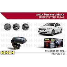 Citroen C-elysee 2012-2020 Kol Dayama Kolçak Geçmeli Abs Siyah