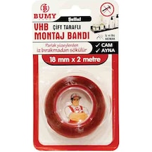 Bumy Vhb Montaj Bandı 18 Mm X 2mt Şeffaf