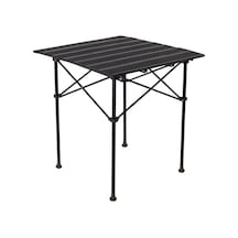 Mynila Esneme Engelleyen Roll Bar Destekli + Taşıma Çantalı Katlanır Kamp ve Piknik Masası - Siyah