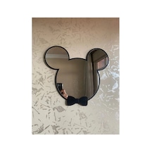 Kk Swords Mickey Mouse Figürlü Çocuk Odası Dekoratif Pleksi Ayna Siyah