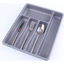 Gri - 5 Bölmeli Çekmece İçi Kaşıklık 36x29x5cm 5264 Diğer