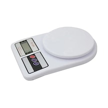 Dijital Göstergeli 10 Kg A Kadar Tartabilen Hassas Mutfak Tartısı Beyaz
