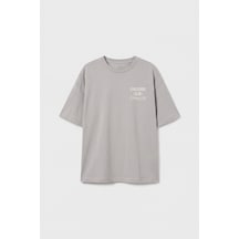 Taş Oversize Kısa Kollu Baskılı Kız Çocuk T-shirt - 75175