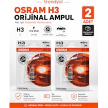 Osram H3 12v 55w Orijinal Halojen Ampul Sis Farı Ve Yardımcı Aydınlatma 2 Adet
