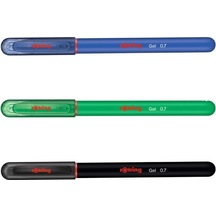 Rotring Jel Mürekkepli Tükenmez Kalem Mavi Yeşil Siyah 3'lü Rotring Jel Mürekkepli Tükenmez Kalem Mavi Yeşil Siyah 3'lü