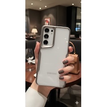 Samsung Uyumlu Galaxy S24 Kılıf Arkası Şefaf Tasarım Lazer Kaplama Sararmaz Silikon Kapak