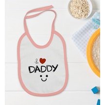 Bk Kids Daddy Tasarımlı Pembe Bebek Mama Önlüğü Pembe