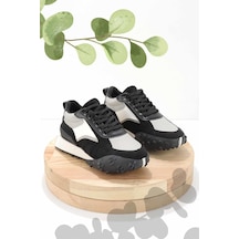 Siyah Gri Kadın Sneaker K01545003609 001