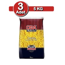 Oba İnce Kesme Makarna 5 Kg X 3 Adet Ev Ve İşletme Çorbalık Pak