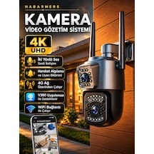 6mp Wifi Çift Lensli Ptz Güvenlik Kamerası Hareket Takibi Gece Görüşü Uzaktan İzleme İki Yönlü Ses Dış Mekan Kamera