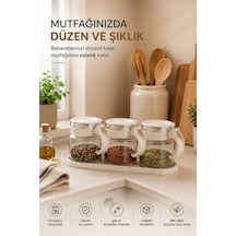Emilahome Lily Cam Baharatlık 3'lü Set Bej - 869644625 Diğer
