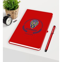 Kişiye Özel Komiser Temalı Kırmızı Defter Kalem Seti - 2 Kırmızı