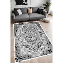 Eliana Home Dijital Baskı Yıkanabilir Kaymaz Taban Salon Halısı Ve Yolluk Rv109-fnl415 Siyah