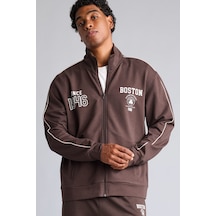Defacto Nba Boston Celtics Standart Fit Dik Yaka Fermuarlı Sweatshirt Hırka H9646ax26aubn338 Kahve-bn338