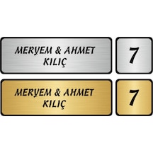 Metal Kapı İsimliği Ve No Oval
