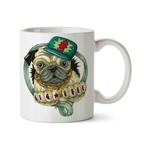 Pug Life Köpek Porselen Kupa Bardak Beyaz