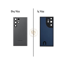 Samsung Uyumlu S23 Ultra Grafit Arka Pil Kapağı Batarya Kapağı Lazer Kesim Back Cover Çok Renkli