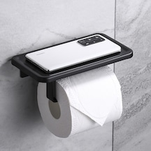 Yunboo Alüminyum Banyo Kağıt Tutucu - Telefon Konumlandırma Özelliği, Delme Olmayan/delmeli İki Kullanıma Uygun, Modern Minimalist Tasarım, Siyah G Modeli Diğer