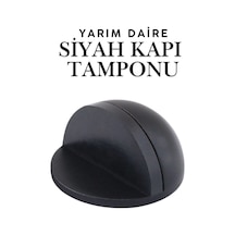 Siyah Yarım Daire Yapışkanlı Kapı Tamponu Kapı Stoperi Metal Kapı Stopu Durdurucu Kapı Kolu Koruyucu
