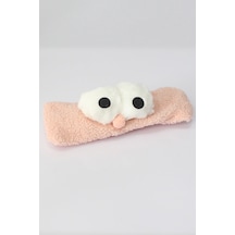 Toyaş Baykuş Peluş Bandana Makyaj Spa Saç Bandı Gül Kurusu Çok Renkli