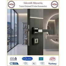 Sofuoğlu Asude Rozetli Kapı Kolu - Mat Siyah Saten - Oda