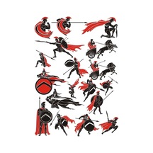 Spartalı Sticker Set 20 Parça Telefon, Tablet, Defter, Laptop Sticker