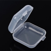 5 Adet Mini Şeffaf Plastik Saklama Kabı Şeffaf Kare Kutu Küpe Takı Plastik 32 X 35 Beyaz Cn Diğer