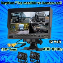 7 İnç Kayıtsız Monitör 2 Adet 180'' Geniş Açılı Ahd Kamera 12 V