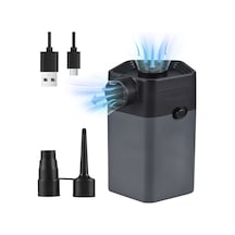 Ranyeek Taşınabilir Şişirme Pompası - 6000pa Basınç, 120l/dk Hava Akışı, 2850rpm Hız, 2 Nozul, Şişirme Ve Söndürme, 2600mah Pil, Kolay Kullanım