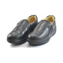 Dr. Comfort 5013 Siyah Krokodil Deri Kadın Ayakkabı Siyah