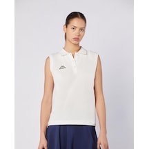 Kappa Tennis Wws Slim Tur Kadın Beyaz Regular Polo Yaka Tişört