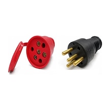 Trifaze Kauçuk Erkek+dişi Fiş 3x25a Takım