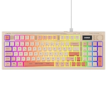 Everest Kb-79 Silent Pro Bej/pembe/turuncu Sessiz Rgb Q Membrane Oyuncu Klavyesi