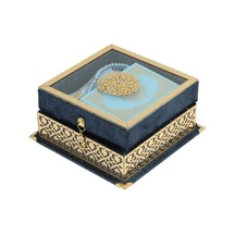17x17x8 Cm Camlı Seccade Kuran-ı Kerim Tesbih Kutusu 5