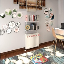 Kenzlife Petek Üstü Raf Dresuar Golden Boy Gri 070 24 İkili Kitaplık Duvar Rafı 070 Cm Uzunluk Gri