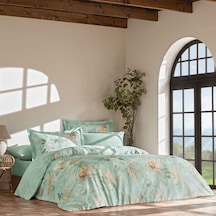 Linens Lario Pamuk Saten Çift Kişilik Nevresim Takımı Mavi Mavi