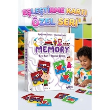 Memory Özel Seri 48 Parça Eğitici Eşleştirme Kartları Çocuk Zeka Ve Hafıza Geliştirici Oyun